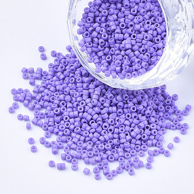 Baking Paint Cylinder Seed Beads SEED-Q036-02A-D09-1