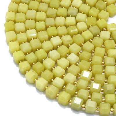 Natural Lemon Jade Beads Strands G-K389-A01-01-1