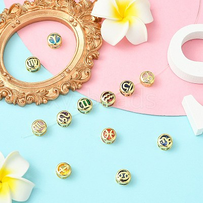Brass Micro Pave Cubic Zirconia Spacer Beads KK-CJC0015-21G-1