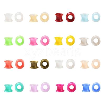 32Pcs 16 Colors Silicone Thin Ear Gauges Flesh Tunnels Plugs FIND-YW0001-16B-1