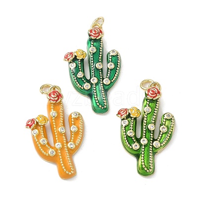 Brass Enamel Pendants KK-B155-21G-1