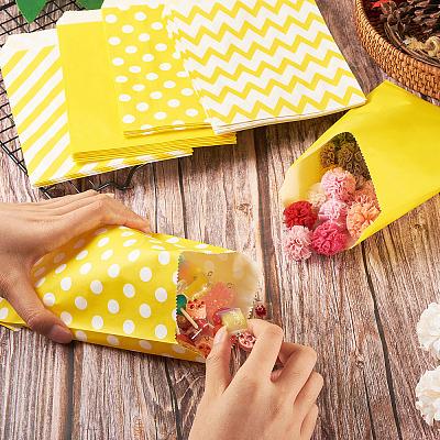 40Pcs 4 Styles Kraft Paper Bags CARB-TA0001-13A-1