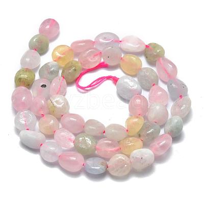 Natural Morganite Beads Strands X-G-O186-B-03-1