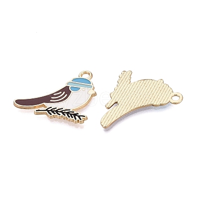 Alloy with Enamel Pendants PALLOY-Q467-04G-1