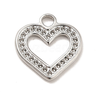 Non-Tarnish 304 Stainless Steel Pendants Rhinestone Setting LS-STAS-A066-04P-1