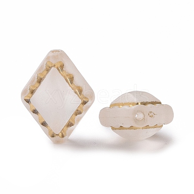 Plating Transparent Acrylic Beads X-OACR-P013-30E-1