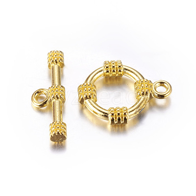Tibetan Style Alloy Toggle Clasps LF0141Y-NFG-1