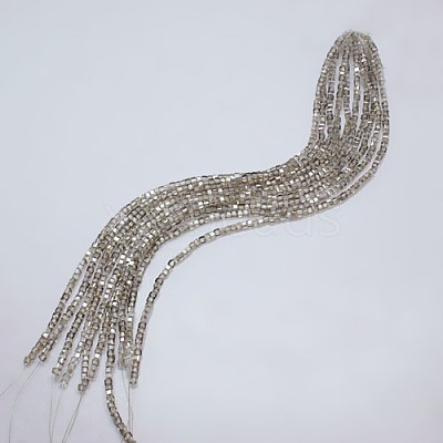 Transparent Cube Shaped Crystal Glass Beads Strands GLAA-F012-A01-1