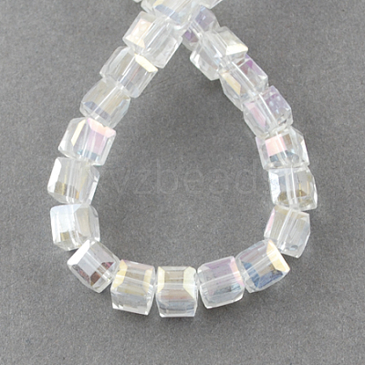 Electroplate Glass Beads Strands LS-EGLA-R030-6x6mm-20-1
