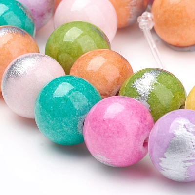 Natural Mashan Jade Beads Strands G-G833-10mm-14-1