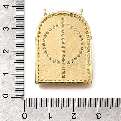Brass Micro Pave Cubic Zirconia Pendants KK-Z125-23A-G-1