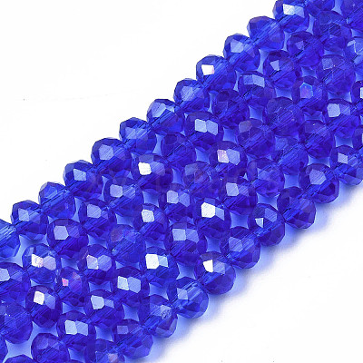 Electroplate Glass Beads Strands LS-EGLA-A034-T8mm-B27-1