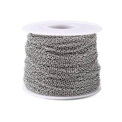Tarnish Resistant 304 Stainless Steel Cable Chains CHS-R003-0.4mm-1