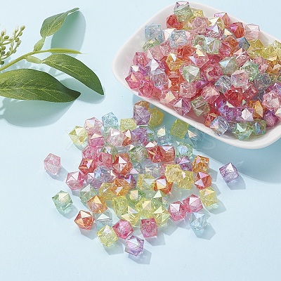 200Pcs Transparent Acrylic Beads TACR-YW0001-23-1