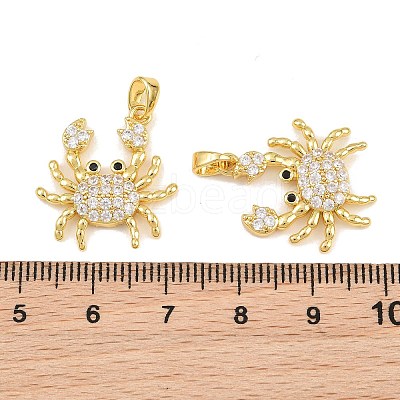 Brass Micro Pave Cubic Zirconia Pendants CU-CBA415D-09G-02-1