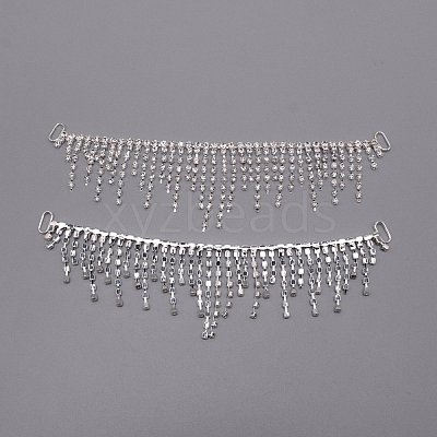 Brass Rhinestone Links FIND-WH0001-15-1