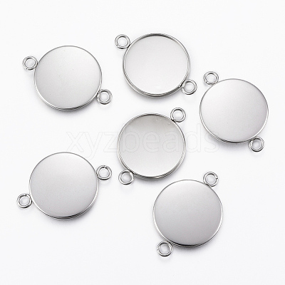 304 Stainless Steel Cabochon Connector Settings STAS-E146-19P-14mm-1