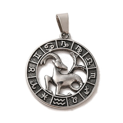 304 Stainless Steel Pendants STAS-C084-01L-AS-1