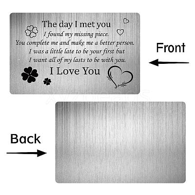 Rectangle 201 Stainless Steel Blank Thermal Transfer Wallet Card DIY-WH0252-011-1