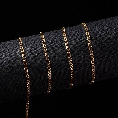 3.28 Feet Ion Plating(IP) 304 Stainless Steel Twisted Chain Curb Chains X-CHS-H007-29G-1
