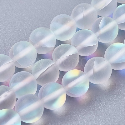 Synthetic Moonstone Beads Strands G-E468-G01-10mm-1
