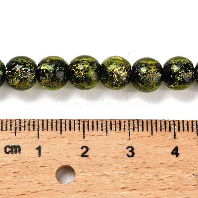 Handmade Dichroic Foil Glass Beads Strands DICH-U001-02E-1