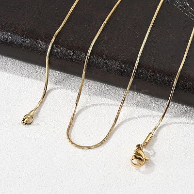 304 Stainless Steel Snake Chains Necklaces X-STAS-F094-24G-1