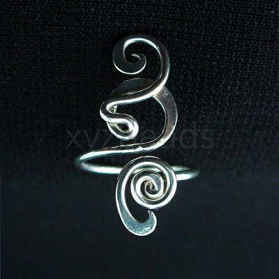 Boho Adjustable Brass Twisted Wire Wrapped Long Toe Rings FS-WGE7B88-01-1