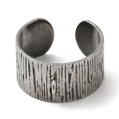 Non-Tarnish 304 Stainless Steel Open Cuff Ring Components STAS-C079-03P-1