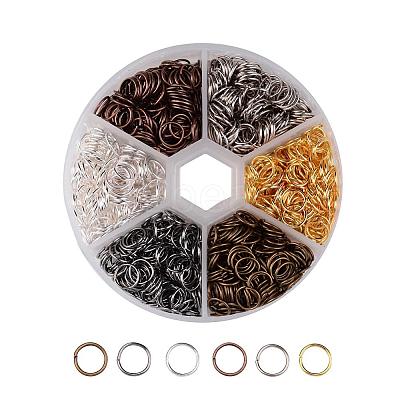 1 Box 6 Color Iron Open Jump Rings IFIN-X0025-7mm-NF-B-1