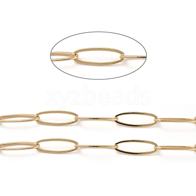 Soldered Brass Paperclip Chains CHC-G005-24G-1