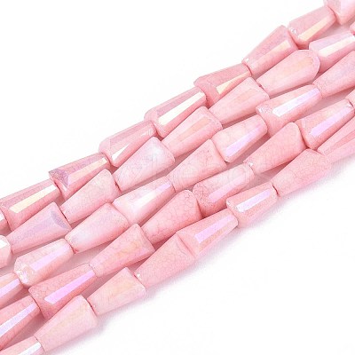 Anti-Tarnish Electroplate Glass Beads Strands GLAA-T025-27H-1