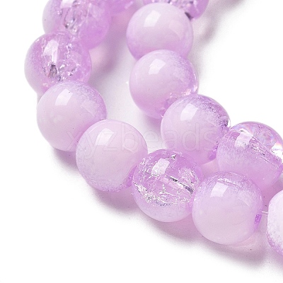 Crackle Glass Beads Strands GLAA-U001-8mm-04-1