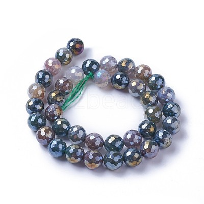 Electroplate Natural Indian Agate Beads Strands G-F627-01-D02-1
