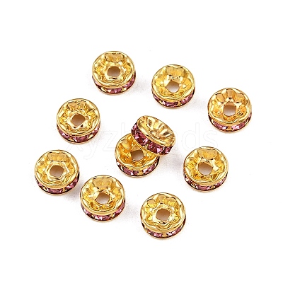 Brass Rhinestone Spacer Beads RB-A014-Z8mm-23G-1