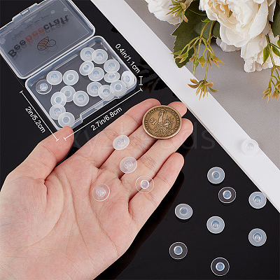 30Pcs Silicone Ear Nuts SIL-BBC0001-04B-1