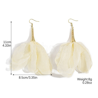 Alloy & Cloth Dangle Earrings WG6E4DC-01-1
