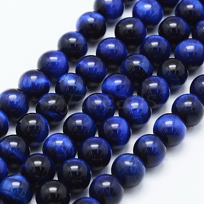 Natural Tiger Eye Beads Strands X-G-F561-8mm-B02-1