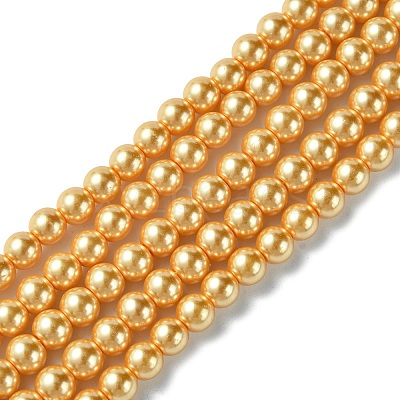 Eco-Friendly Dyed Glass Pearl Round Beads Strands HY-A002-6mm-RB112-1