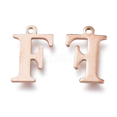 PVD Vacuum Plating  304 Stainless Steel Charms STAS-H112-F-RG-1