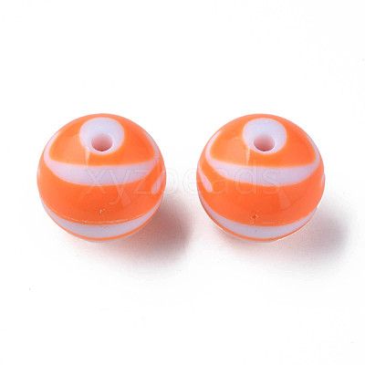 Opaque Striped Acrylic Beads MACR-S373-27C-04-1