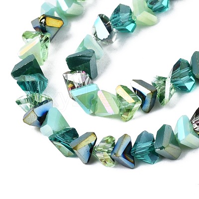 Electroplate Glass Beads Strands EGLA-N002-06G-1