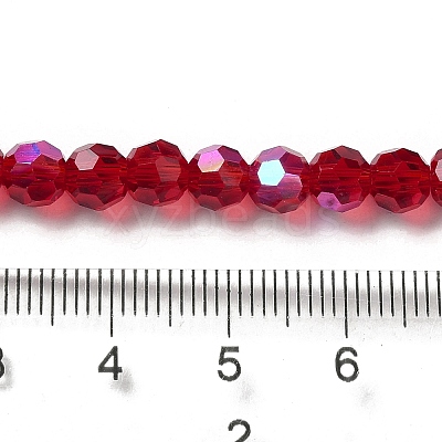 Electroplate Transparent Glass Beads Strands EGLA-A035-T6mm-L07-1