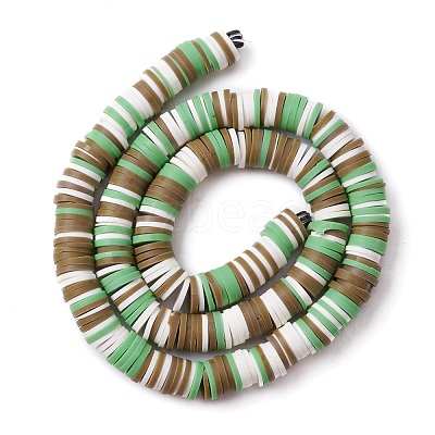 Handmade Polymer Clay Beads Strands CLAY-R089-8mm-T003-1
