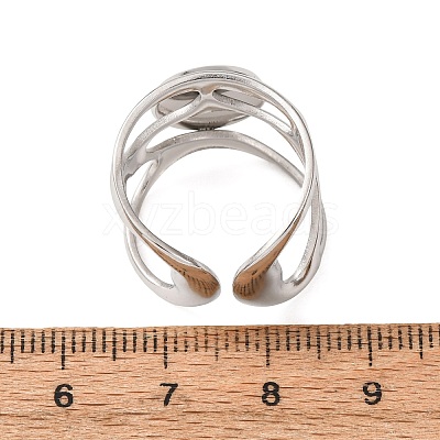 304 Stainless Steel Cuff Ring Components SA-CBA76C4-02P-02-1