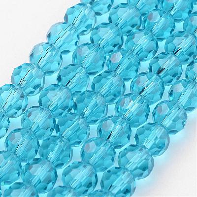 Transparent Glass Bead Strands GLAA-G013-10mm-49-1