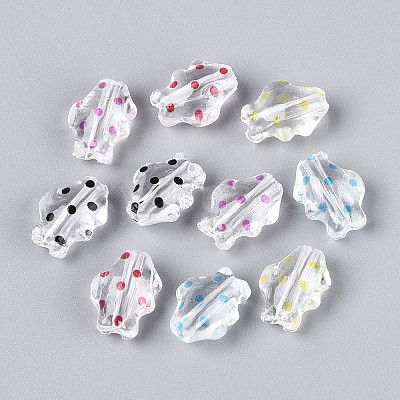 Printed Transparent Acrylic Beads TACR-T029-11M-1