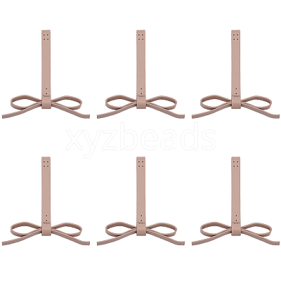 6Pcs Imitation Leather Bowknot Accessories DIY-CL0001-64A-1