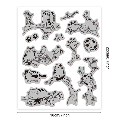 Rubber Clear Stamps DIY-WH0251-044-1