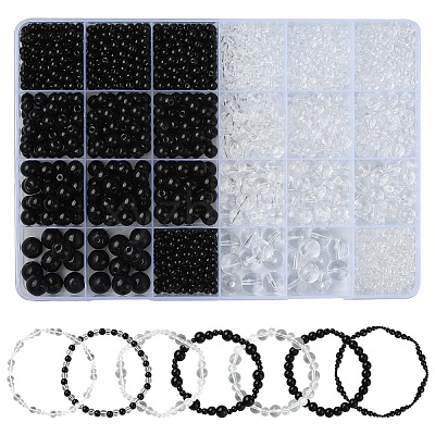 2130Pcs 10 Styles Transparent Glass Beads GLAA-YW0003-88-1